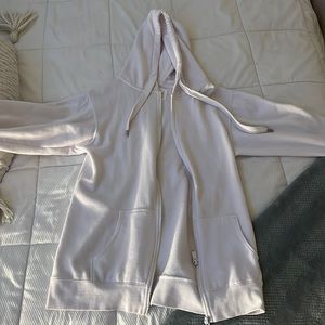 (reflex) white zip up hoodie